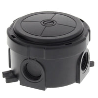 Wiska 10110630 COMBI 304 Circular Empty Junction Box - Black