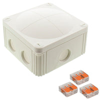 Wiska 10110873 COMBI 607 Junction Box + 3x 3-pole WAGO 221-613 Connectors - White
