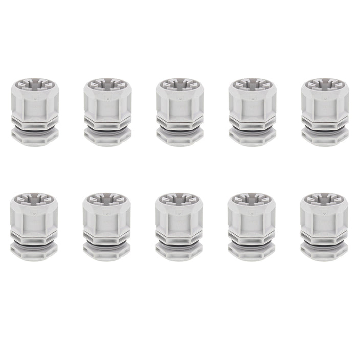 Wiska 10112715 TRISHOT ETKV-SET 20mm Cable Gland and Locknut Light Grey (10 Pack)