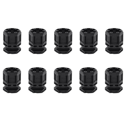 Wiska 10112716 TRISHOT ETKV-SET 20mm Cable Gland and Locknut Black (10 Pack) - westbasedirect.com