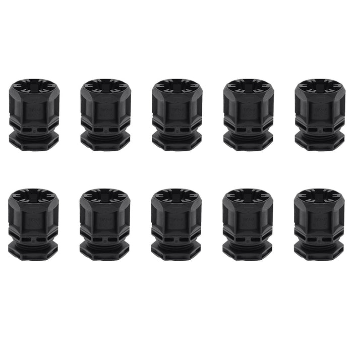 Wiska 10112716 TRISHOT ETKV-SET 20mm Cable Gland and Locknut Black (10 Pack)