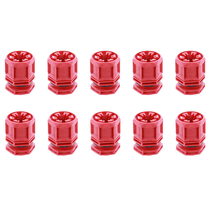 Wiska 10112912 TRISHOT ETKV-SET 20mm Cable Gland and Locknut Red (10 Pack)