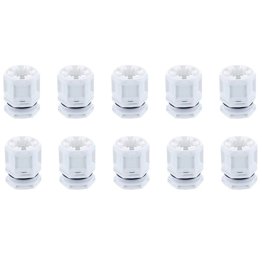 Wiska 10112913 TRISHOT ETKV-SET 20mm Cable Gland and Locknut White (10 Pack) - westbasedirect.com