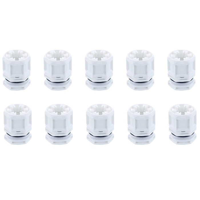 Wiska 10112913 TRISHOT ETKV-SET 20mm Cable Gland and Locknut White (10 Pack)