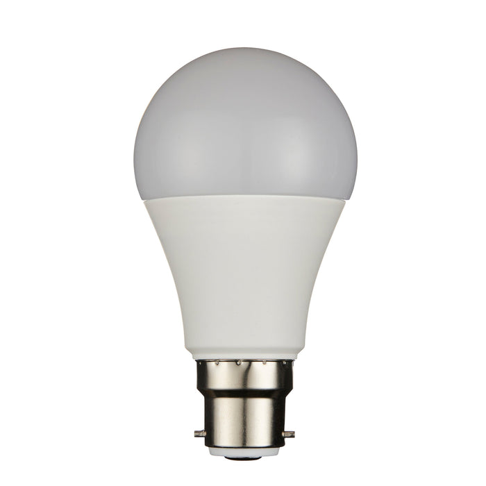 Saxby 101341 B22 LED GLS 11W Opal pc & matt white plastic & bright nickel plate 11W LED B22 Daylight White - westbasedirect.com