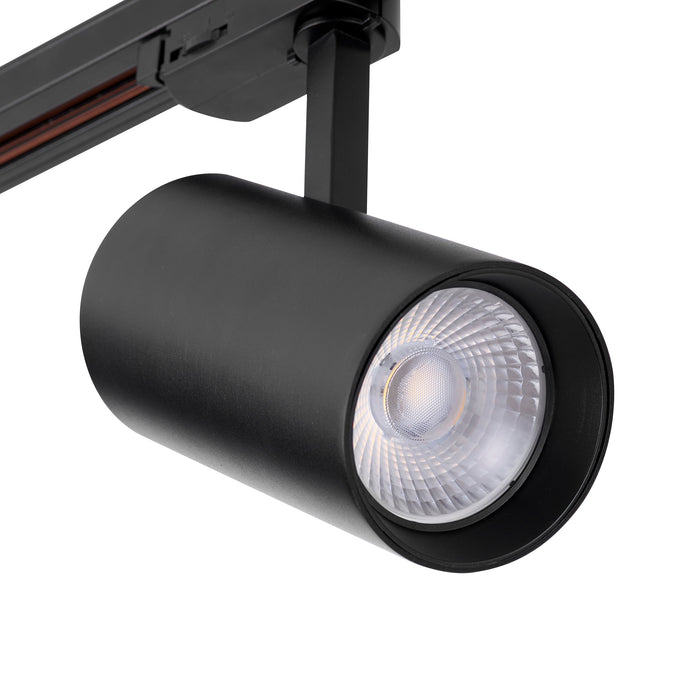 Saxby 101636 ColtLED Track Head 34W 3000K black 34W Matt black paint & clear acrylic 34W LED module (COB) Warm White - westbasedirect.com
