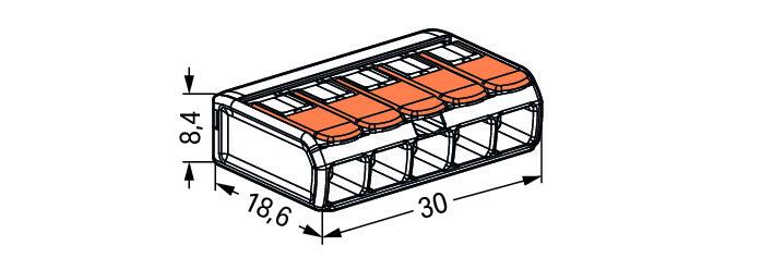 Wago 221-415 4mm² 5-Way Compact Splicing Connector - Transparent - westbasedirect.com