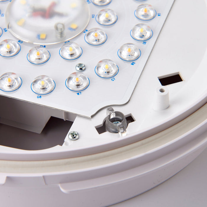 Saxby 102730 HeroPro Mini IP65 12W Gloss white & opal pc 12W LED module (SMD 2835  CCT) CCT - westbasedirect.com