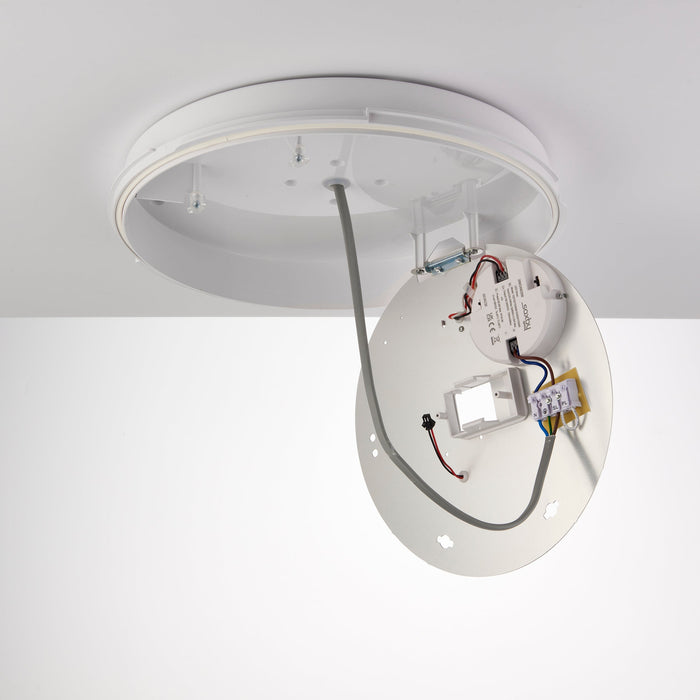 Saxby 102732 HeroPro XL IP65 28W Gloss white & opal pc 28W LED module (SMD 2835  CCT) CCT - westbasedirect.com