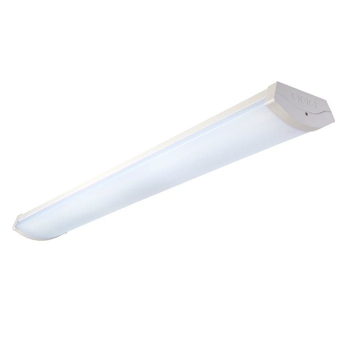Saxby 104024 DualLED 4FT emergency EM 38W Matt white paint & opal pc 38W LED module (SMD 2835) CCT - westbasedirect.com