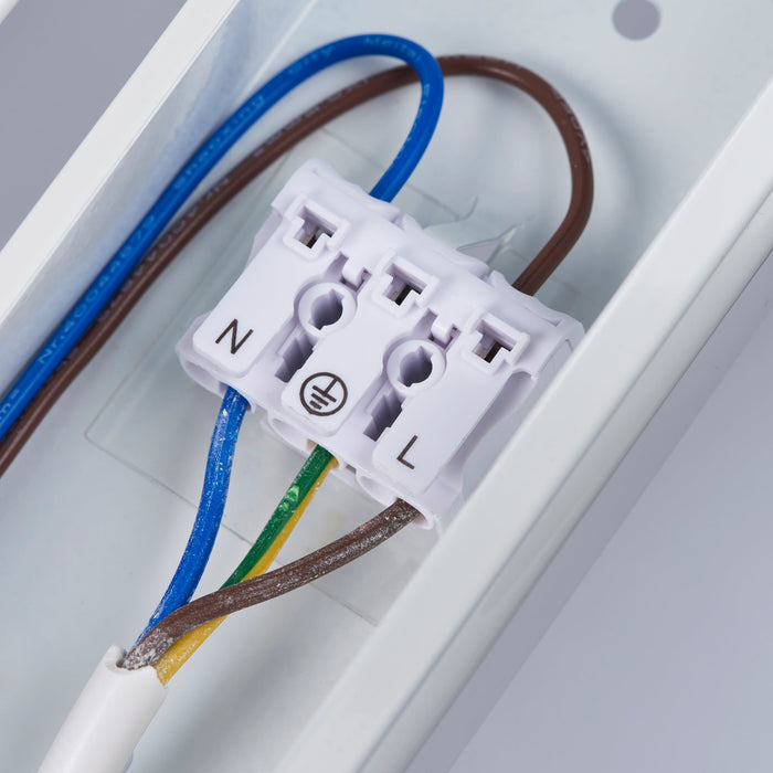 Saxby 107130 RularPLUS 6FT High Lumen 44W Opal pc & gloss white paint 44W LED module (SMD 2835) Cool White - westbasedirect.com