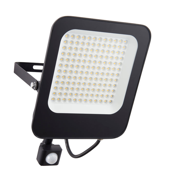 Saxby 108601 Guard PIR Override 100W IP65 100W Matt black paint & clear glass 100W LED module (SMD 2835) Cool White - westbasedirect.com