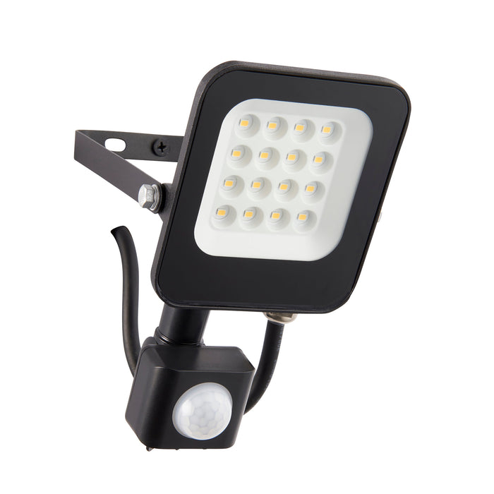 Saxby 108672 Guard PIR Override 10W IP65 10W Matt black paint & clear glass 10W LED module (SMD 2835) Cool White - westbasedirect.com