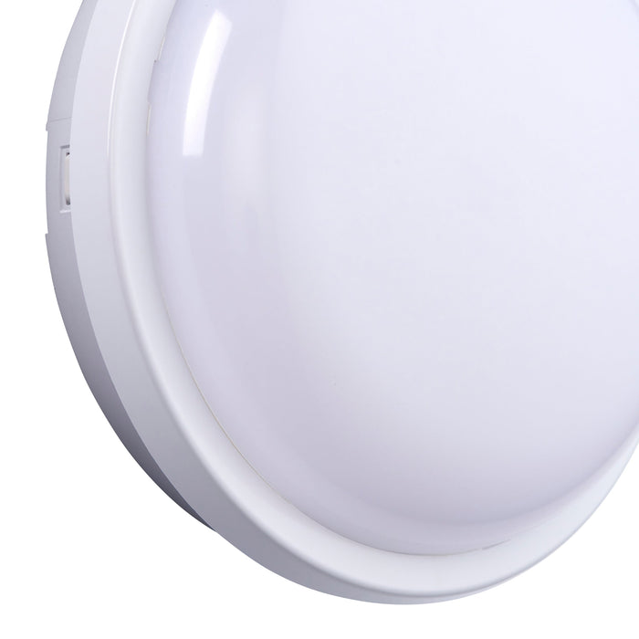Saxby 108745 Rond Plus CCT IP65 15W Opal & gloss white pc 15W LED module (SMD 2835  CCT) CCT - westbasedirect.com