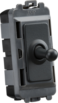 Knightsbridge GDM02TOGAT 20AX 1G DP Toggle Switch - Anthracite