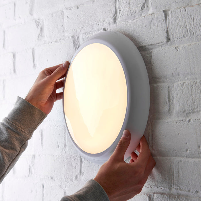 Saxby 110965 Core CCT standard IP65 15W Gloss white & opal pc 15W LED module (SMD 2835  CCT) CCT - westbasedirect.com