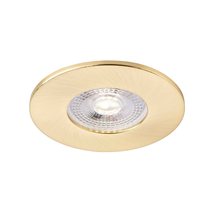 Saxby 113279 Saxby ShieldONE 65 Bezel fixed - Satin Brass Matt white paint - westbasedirect.com