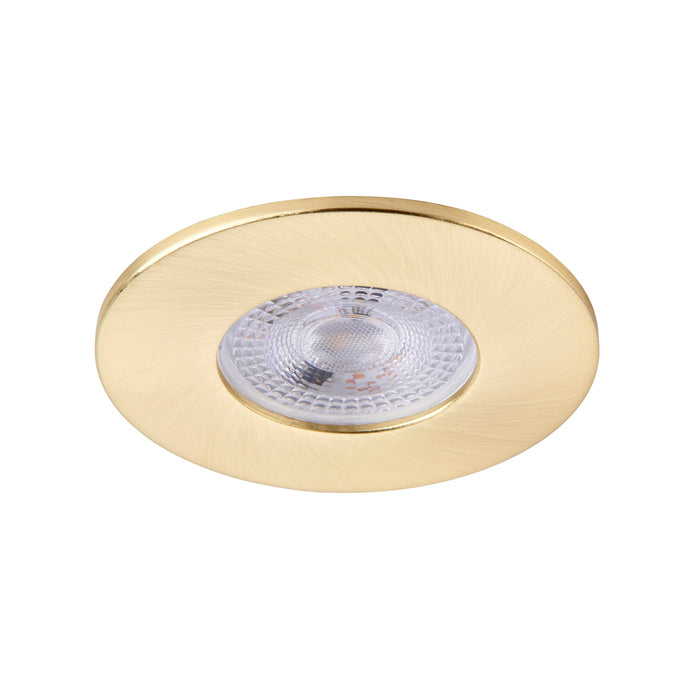 Saxby 113279 Saxby ShieldONE 65 Bezel fixed - Satin Brass Matt white paint - westbasedirect.com