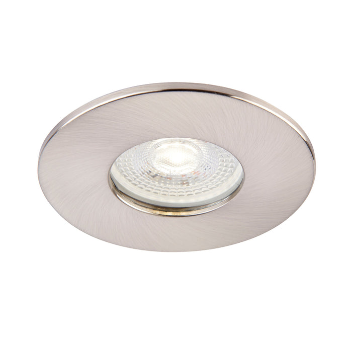 Saxby 113302 Saxby ShieldONE 75 Bezel iP65 - Satin Nickel IP65 Satin nickel effect plate - westbasedirect.com