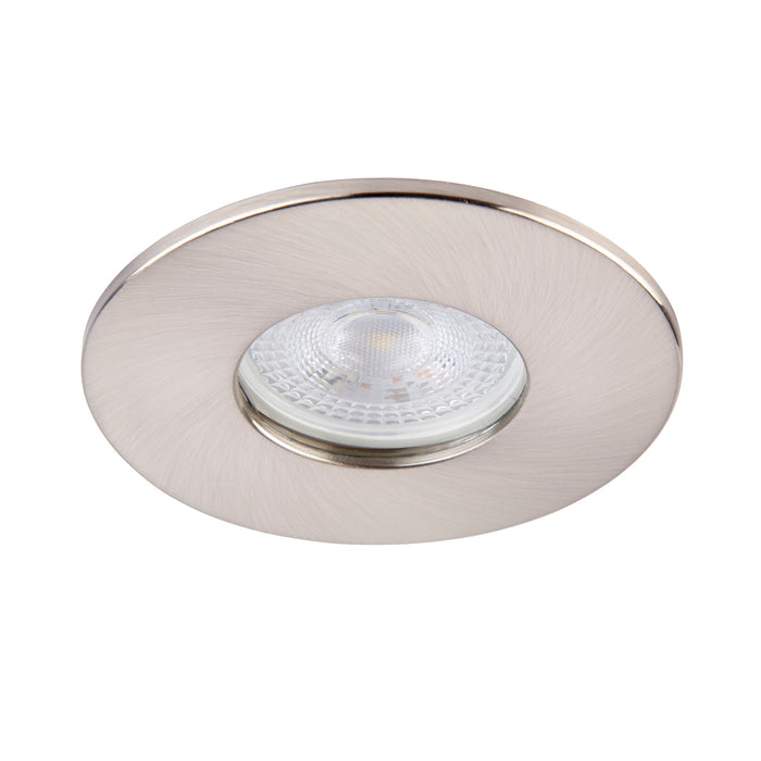 Saxby 113302 Saxby ShieldONE 75 Bezel iP65 - Satin Nickel IP65 Satin nickel effect plate - westbasedirect.com
