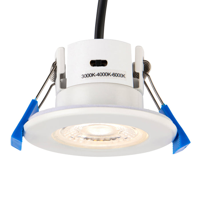 Saxby 113639 ShieldECO 3CCT 10 Pack IP65 5W Matt white paint & clear acrylic 5W LED module (SMD 2835  CCT) CCT - westbasedirect.com