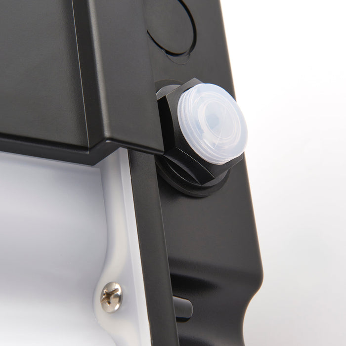 Saxby 114571 Lucca CCT photocell IP65 30W Opal & matt black textured pc 30W LED module (SMD 2835  CCT) CCT - westbasedirect.com