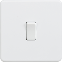 Knightsbridge SF2000MWx10 Screwless 10AX 1G 2-Way Switch - Matt White (10 Pack)