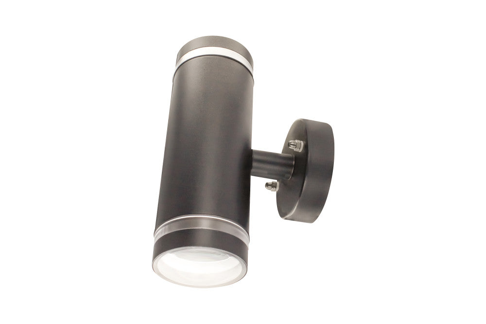 Integral ILDED060 Outdoor Stainless Steel Up And Down GU10 IP65 Wall Light Anthracite Grey - westbasedirect.com