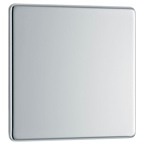 BG FPC94 Flatplate Screwless Single Blanking Plate - Polished Chrome - westbasedirect.com