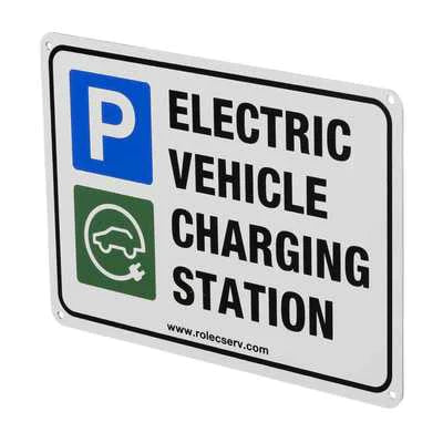 Rolec EVPS0020 A5 Landscape Aluminium EV Parking Sign - westbasedirect.com