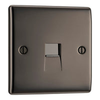 BG NBNBTS1 Nexus Metal Slave Telephone Socket - Black Nickel