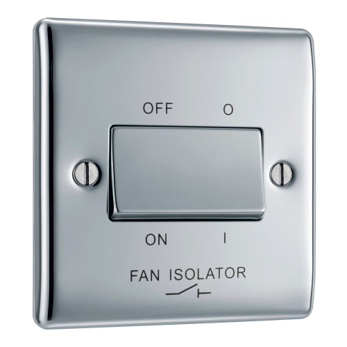 BG NPC15 Nexus Metal Fan Isolator Switch TP 10A - Polished Chrome - westbasedirect.com