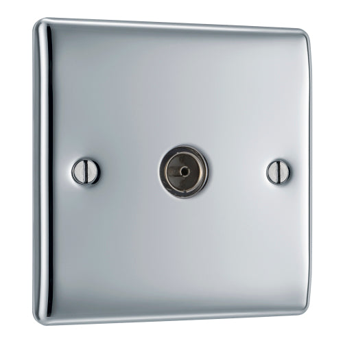 BG NPC60 Nexus Metal TV Aerial Socket - Polished Chrome - westbasedirect.com