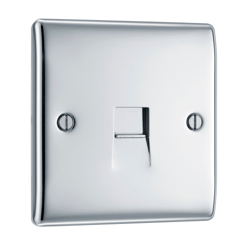 BG NPCBTM1 Nexus Metal Master Telephone Socket - Polished Chrome - westbasedirect.com