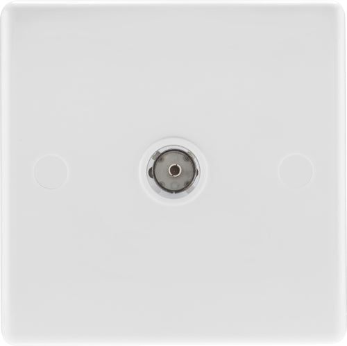 BG 860 White Round Edge TV Aerial Socket - westbasedirect.com