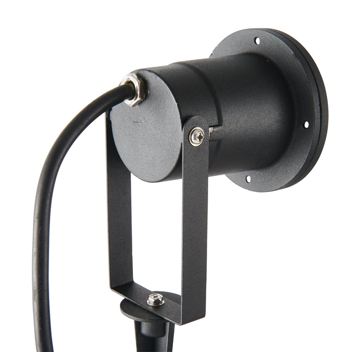 Saxby POLGU10 Opaz MV spike IP65 7W Textured matt black paint & clear glass 7W LED GU10 (Required) - westbasedirect.com