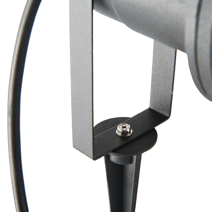 Saxby POLGU10 Opaz MV spike IP65 7W Textured matt black paint & clear glass 7W LED GU10 (Required) - westbasedirect.com