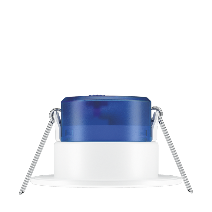 Aurora AU-R6CWSFF 220-240V 6/8W 680lm IP65 Fixed Dimmable 3 Colour & 2 Wattage Switchable Led Integrated Fire & Acoustic Rated Downlight White Bezel Fast Fix - westbasedirect.com