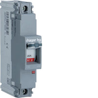 Hager HDA018E 20A 18kA Single Pole Fixed Thermal TM MCCB h3 x160