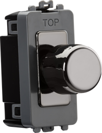 Knightsbridge GDM022BN 6A 1G 2-Way Dummy Dimmer Module - Black Nickel