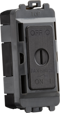 Knightsbridge GDM021SB 10A Fan Isolator Key Switch Module - Smoked Bronze