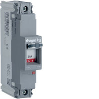 Hager HDA048Z 50A 18kA Single Pole Fixed Thermal TM MCCB h3 x160