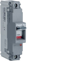 Hager HDA098Z 100A 18kA Single Pole Fixed Thermal TM MCCB h3 x160
