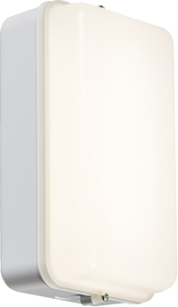 Knightsbridge AMLEDWP 230V IP54 5W LED Security Amenity Bulkhead with Daylight Sensor - White