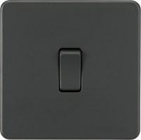Knightsbridge SF1200AT Screwless 10AX 1G Intermediate Switch - Anthracite