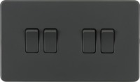 Knightsbridge SF4100AT Screwless 10AX 4G 2-Way Switch - Anthracite