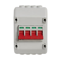 Wylex RECSW4 Enclosed, Insulated, 100A 4P Twin Terminal Supply Isolator+Cross/Slotted Screw Heads