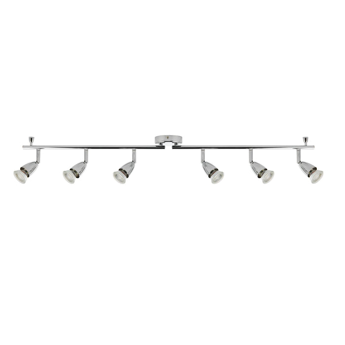 Saxby 61000 Amalfi 6lt bar spotlight chrome 35W Chrome effect plate 6 x 35W GU10 reflector (Required) - westbasedirect.com