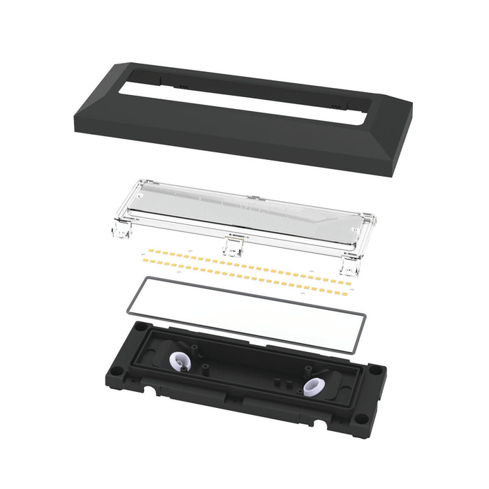 Saxby 61214 Severus CCT landscape indirect IP65 2W Black abs plastic & clear pc 2W LED module (SMD 2835) CCT - westbasedirect.com