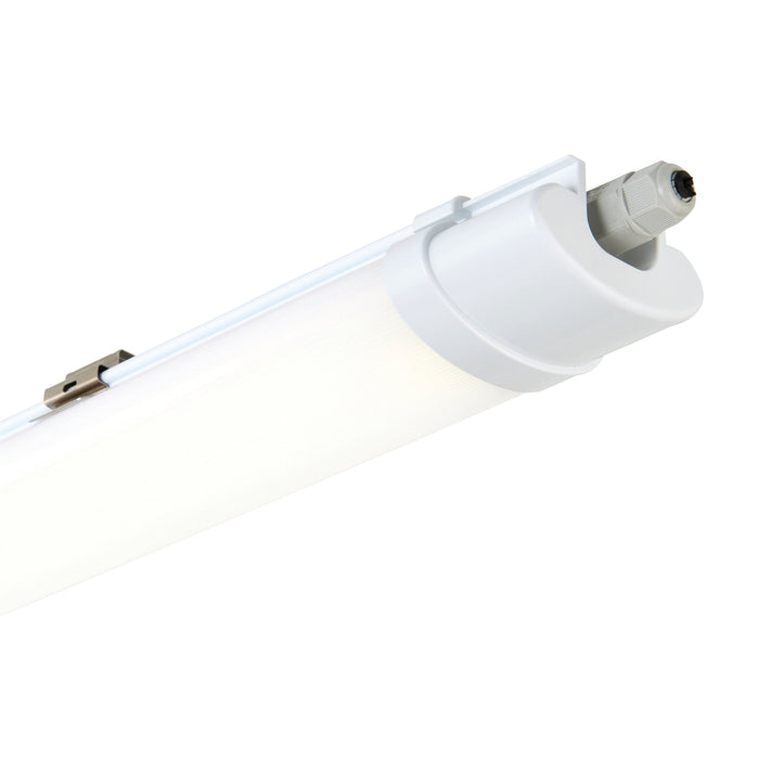 Saxby 75534 Reeve Connect 5ft high lumen IP65 55W Opal & gloss white pc 55W LED module (SMD 2835) Daylight White - westbasedirect.com